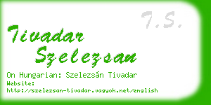 tivadar szelezsan business card
